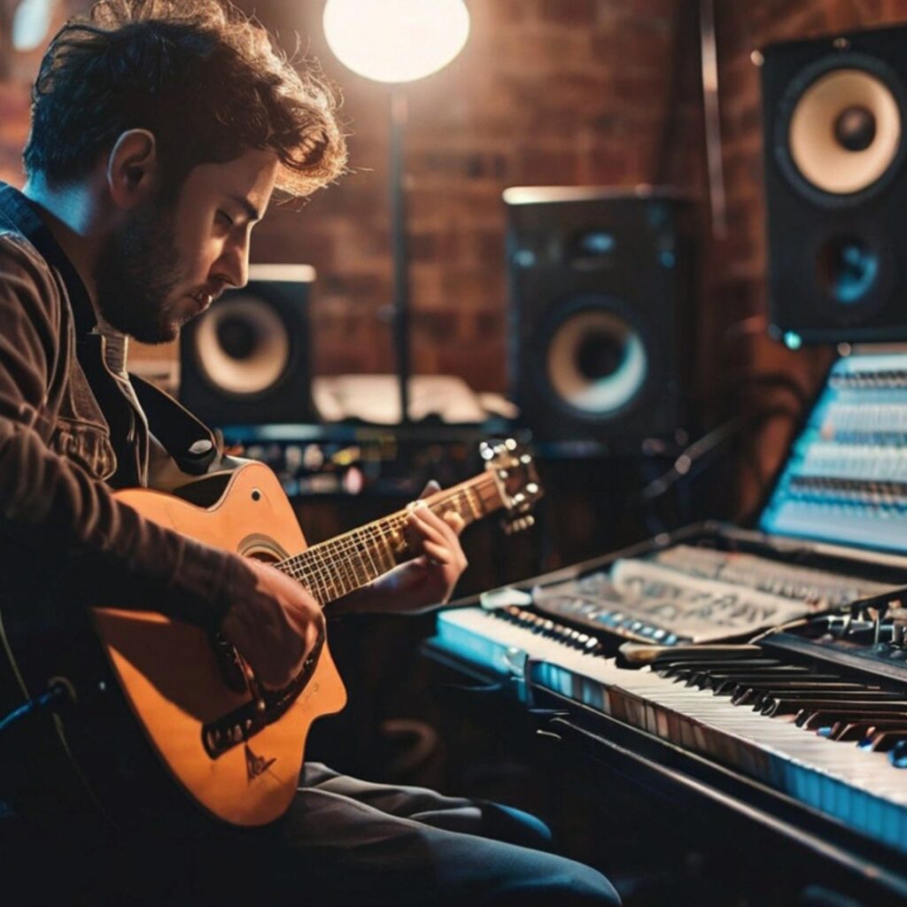 Man Getting more out of Practicing the Guitar with Purpose